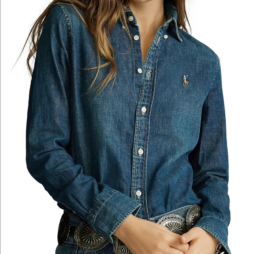 Polo Ralph Lauren Custom Fit Denim Shirt. Women.